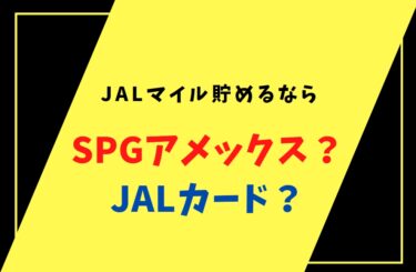 JALマイル貯めるならSPGアメックスとJALカード2枚持ちは必要？を解決します！